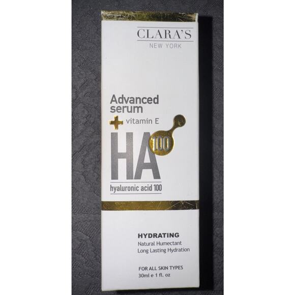 Clara's New York 100 Pure Advanced Hyaluronic Acid Facial Serum 30ml Sealed NIB - Picture 1 of 5
